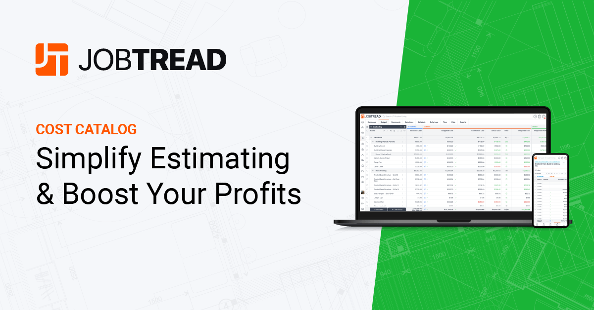 Estimating Construction Cost Catalog Software JobTread