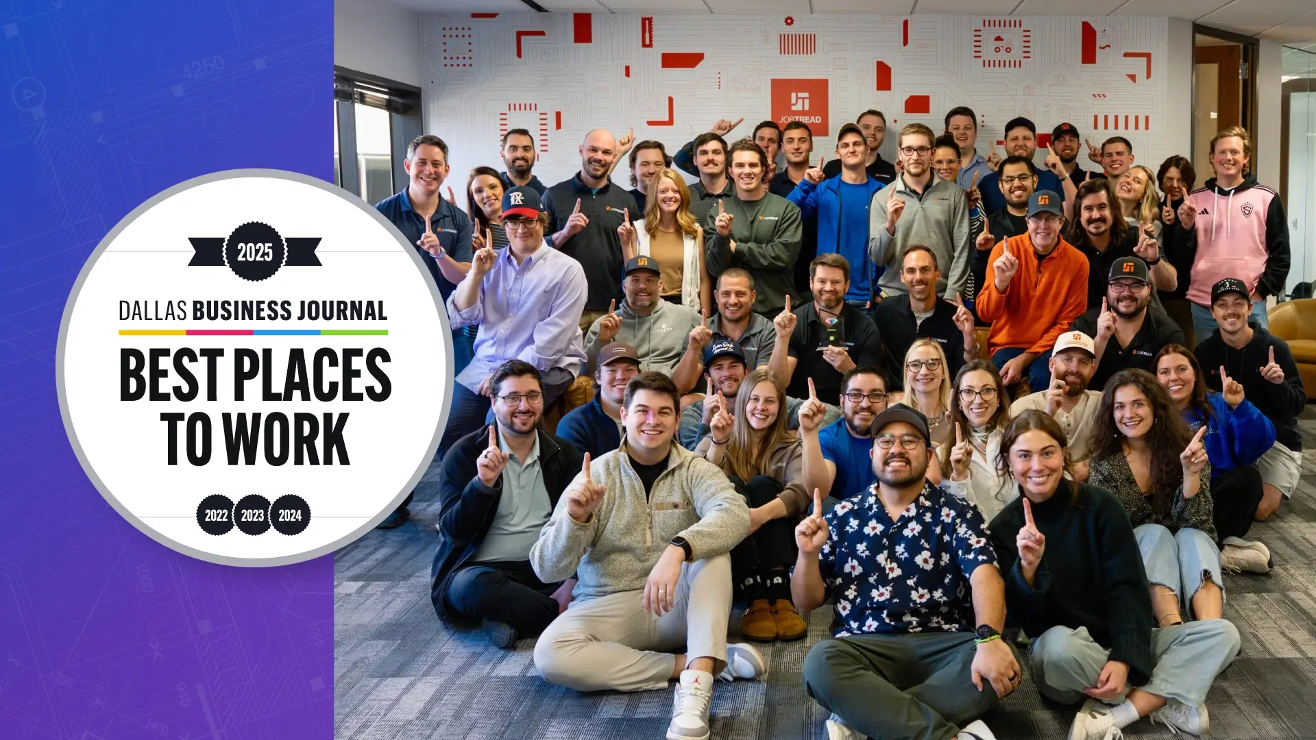 JobTread Software has been named the #1 Best Place to Work in Dallas by the Dallas Business Journal