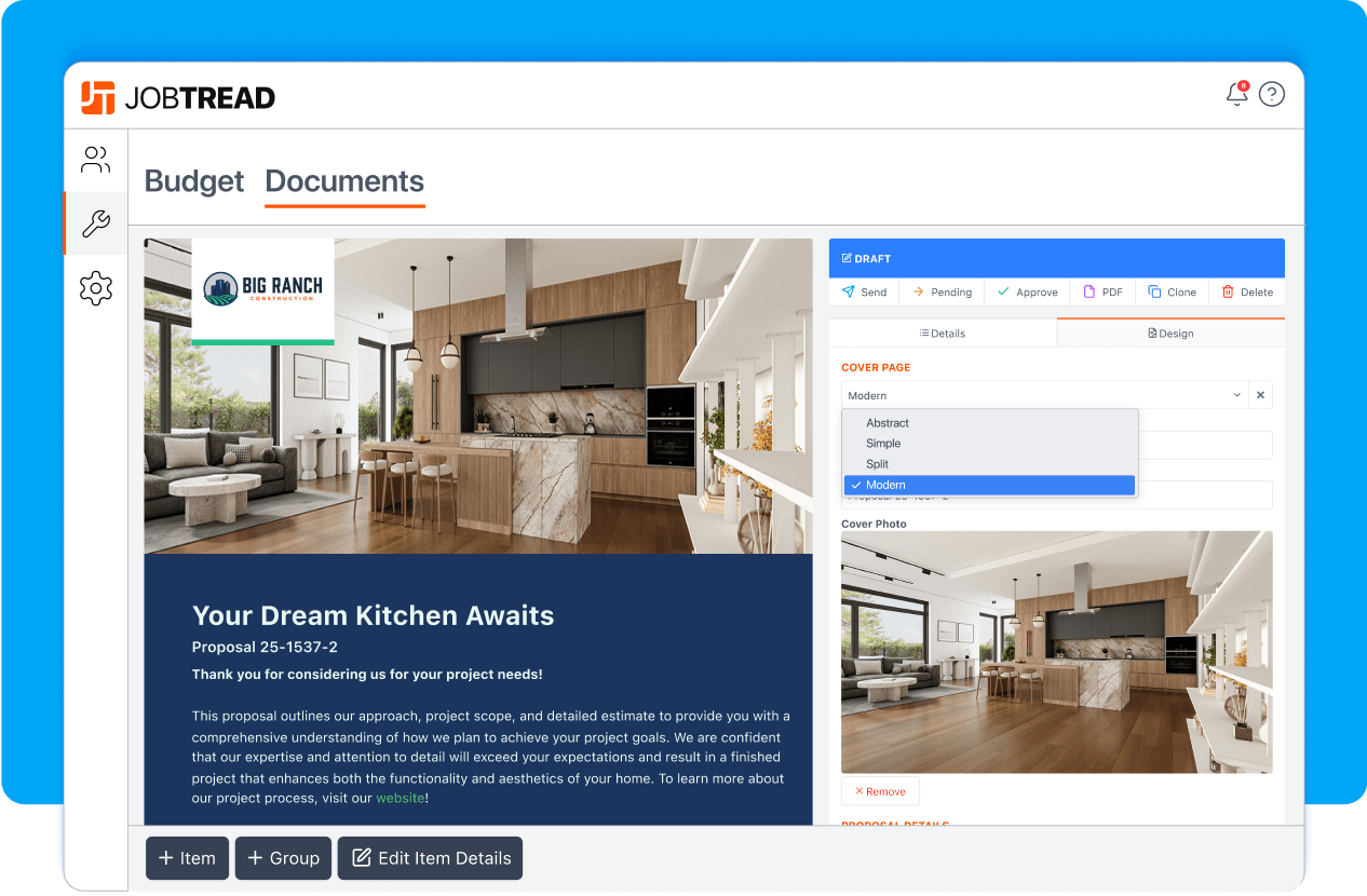 jobtread construction estimating software