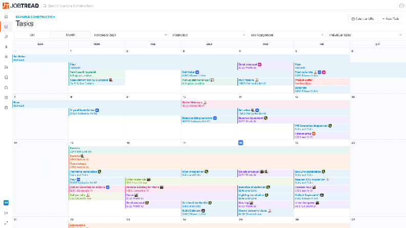 Calendar View By Task