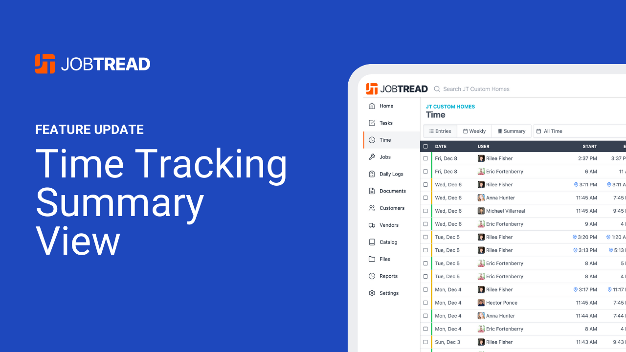 Time Tracking Summary View