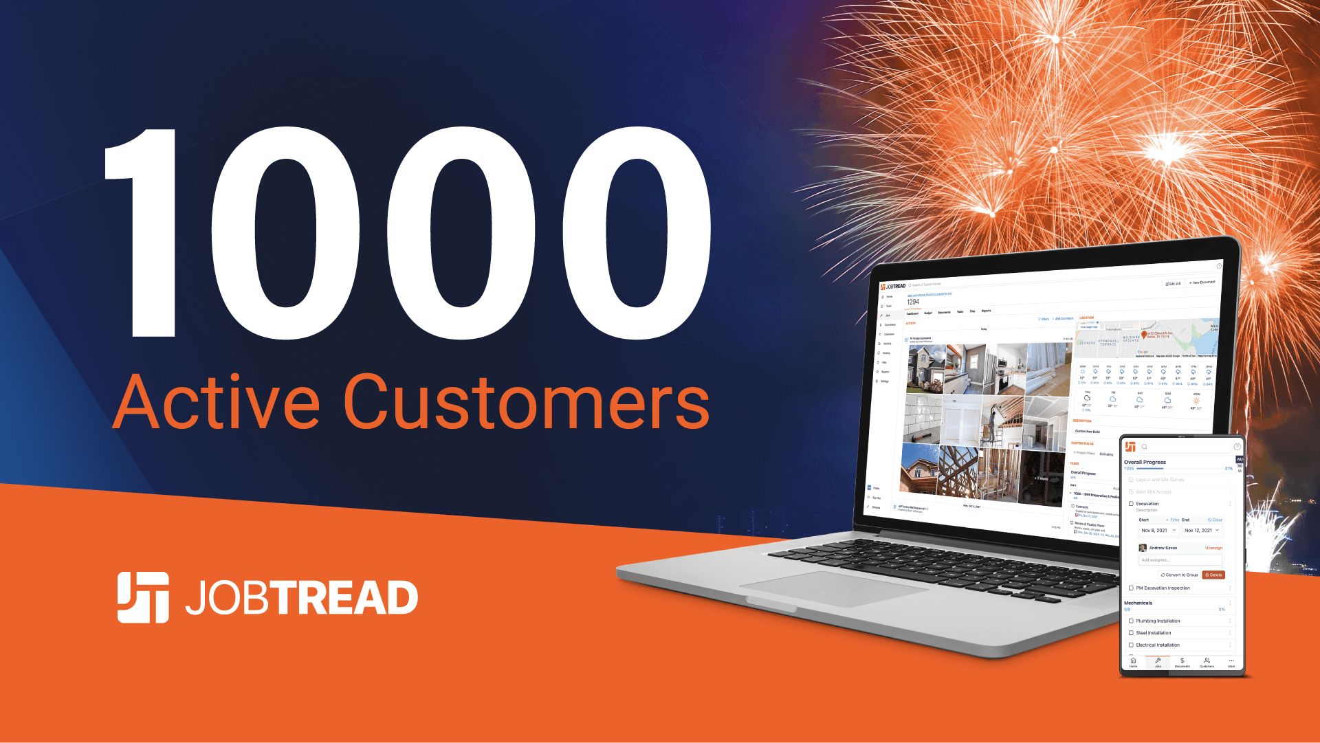 JobTread Software 1000 Active Customers