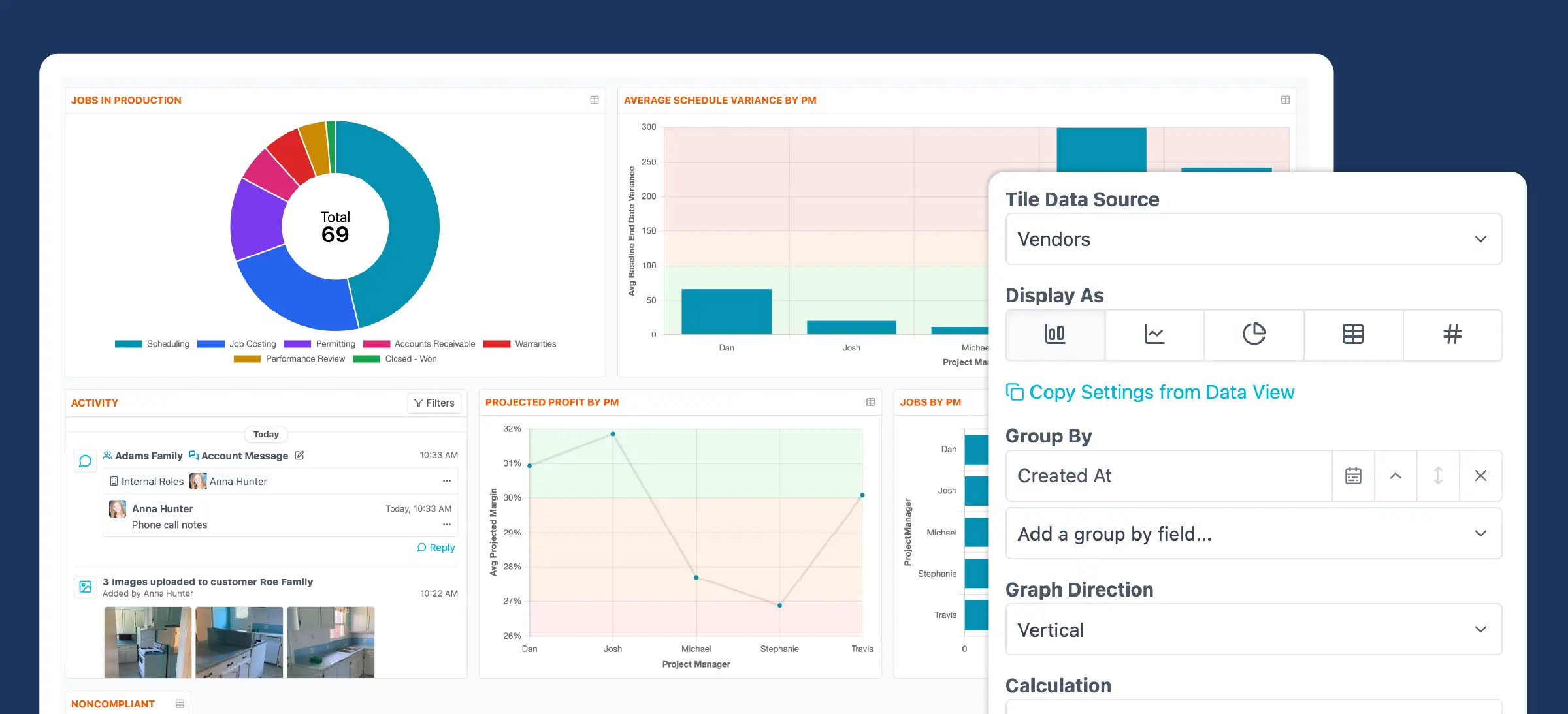 Customizable Reports & Dashboards for Contractors